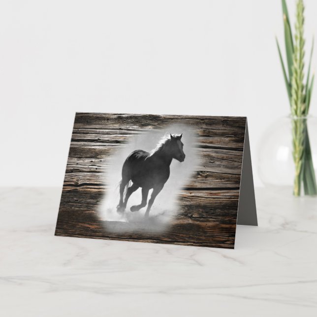 Wild Horse Galloping Karte (Vorderseite)