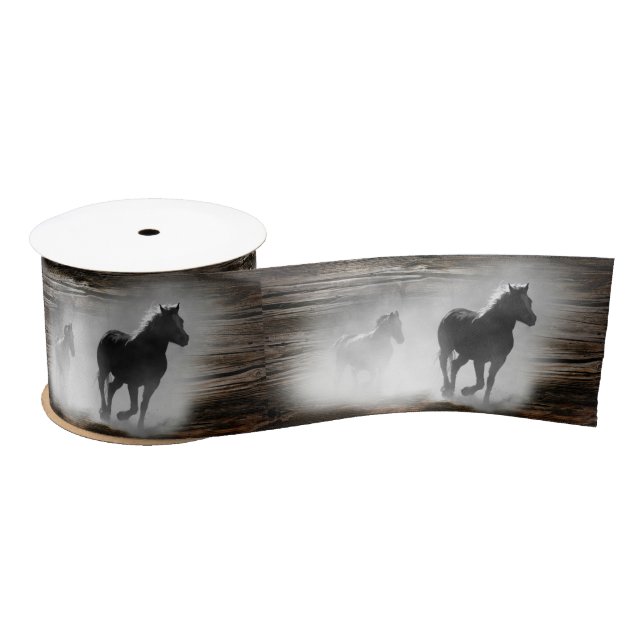Wild Horse Galloping Satinband (Spule)