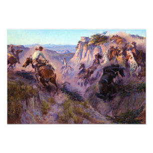 Wild Horse Hunters, 1913 von Charles Marion Russel Fotodruck