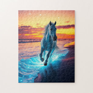 Wild Horse läuft bei Sonnenuntergang