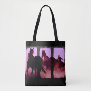 Wild Horse Roundup Triptych Tasche