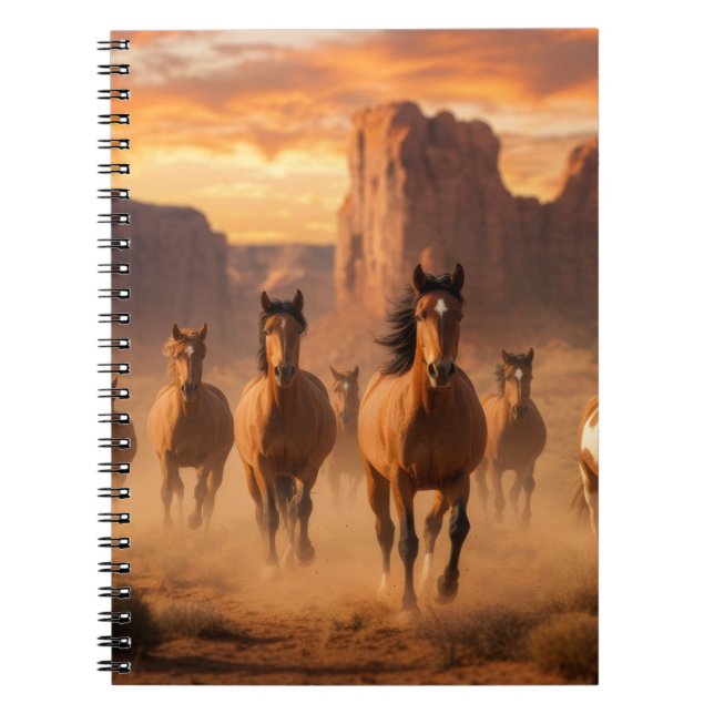 Wild Horses out West - Journal or Notebook (Devant)