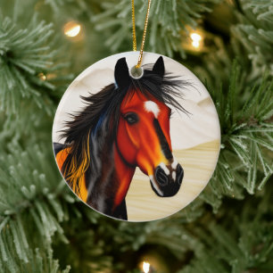 Wild im Herzen - Ein Western mit Spannung - Pinto Keramik Ornament
