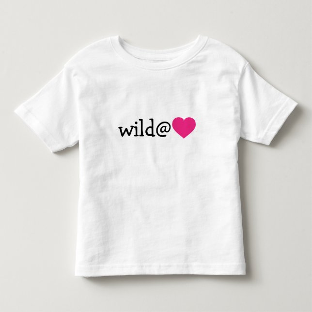 Wild im Herzen - heißes rosa Herz Kleinkind T-shirt (Vorderseite)