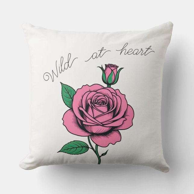 Wild im Herzen Kissen (Vorderseite)