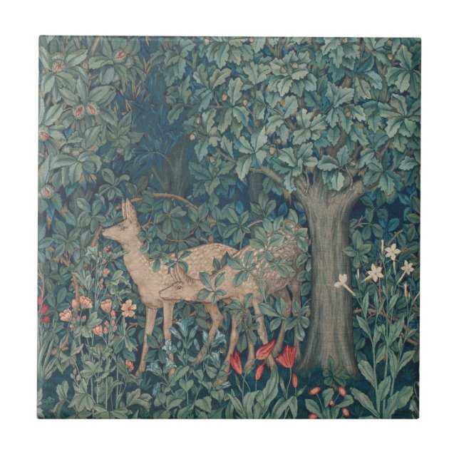 Wild im Wald, William Morris Fliese (Vorderseite)