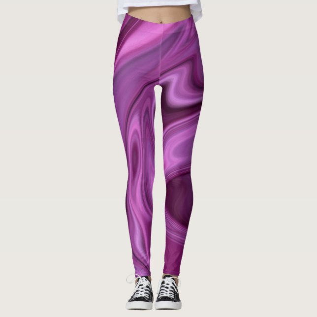 Wild in Lila Leggings (Vorderseite)