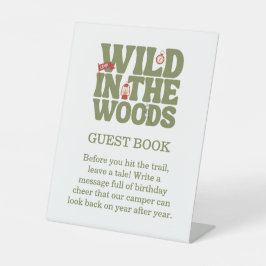 Wild In The Woods Kids Guest Book Birthday Sockelschild