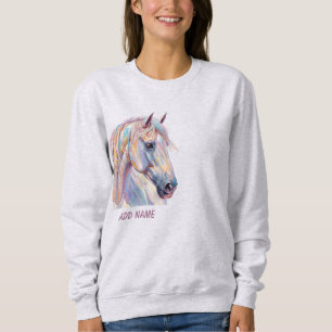 Wild ins Herz hinein seelenvolle Pferde Sweatshirt