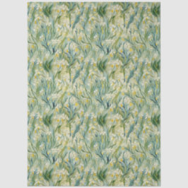 Wild Iris Ivory Green Yellow Tissue Paper Seidenpapier