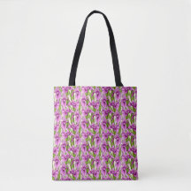 Wild Iris Pattern Fuchsia auf blassgelb