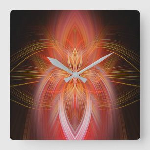 Wild Iris Quadratische Wanduhr