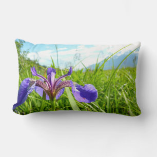 Wild Iris und Alaskan Landscape Lendenkissen