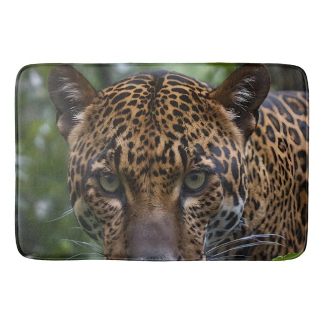 Wild Jaguar tief im Wald, Badematte (Vorderseite)