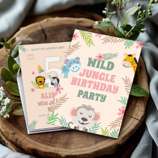 Wild Jungle 5. Geburtstag Einladung
