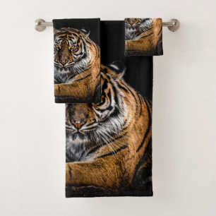 Wild Jungle Animal Tiger Badhandtuch Set