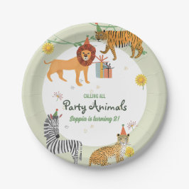 Wild Jungle Birthday Pappteller