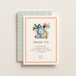 Wild Jungle Birthday Party Thank You Card Einladung