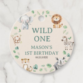 Wild Jungle Safari Animals Birthday Geschenkanhänger