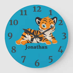 Wild Jungle Safari Animaux bébé Grosse horloge