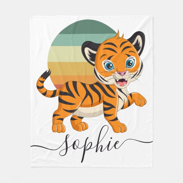 Wild Jungle Safari Tiere Baby Fleece Blanket (Vorderseite)