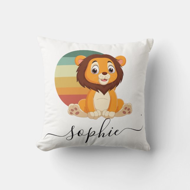 Wild Jungle Safari Tiere Baby Fleece Blanket Kissen (Vorderseite)