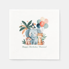 Wild Jungle Theme Birthday Party Serviette