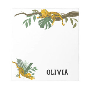 Wild Jungle Tiger Personalized Notepad Notizblock