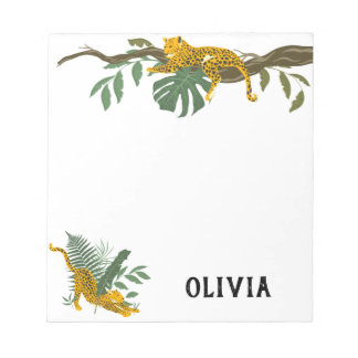 Wild Jungle Tiger Personalized Notepad  Notizblock