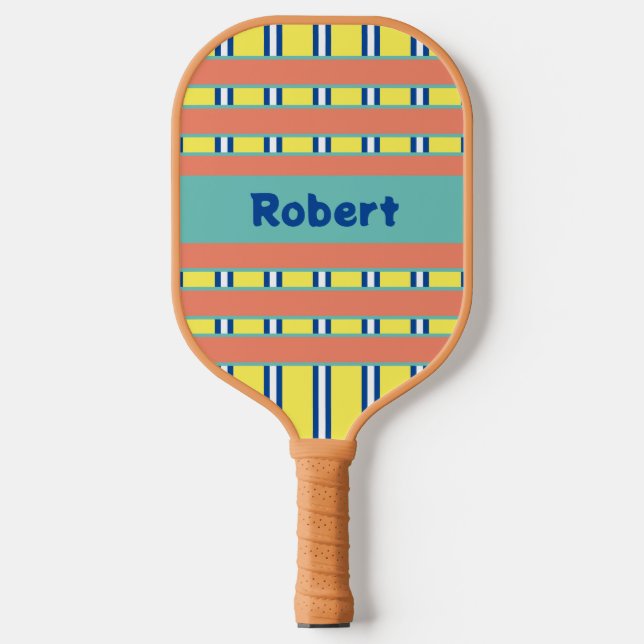 Wild Kariertes Muster Pickleball Paddel Schläger (Vorderseite)