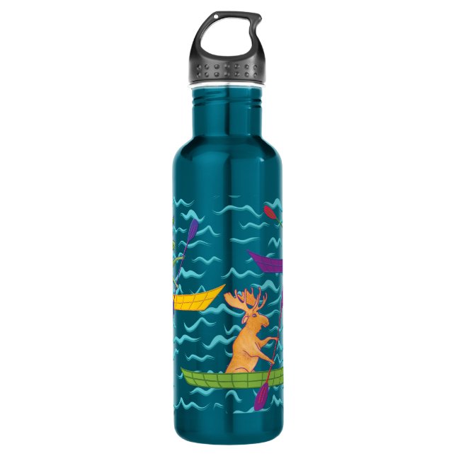 Wild Kayakers Edelstahlflasche (Vorderseite)