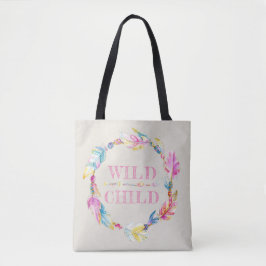 Wild kinderfarbene Aquarelltasche Tasche