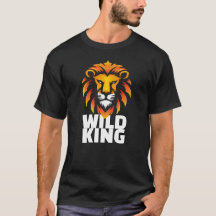 WILD KING Graphic T-Shirt - Flachbild-Head Design