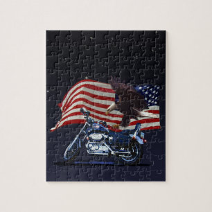 Wild & kostenlos - Patriotischer Adler, Motorrad u