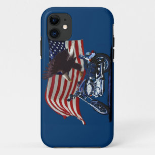 Wild & kostenlos - Patriotischer Adler, Motorrad u Case-Mate iPhone Hülle