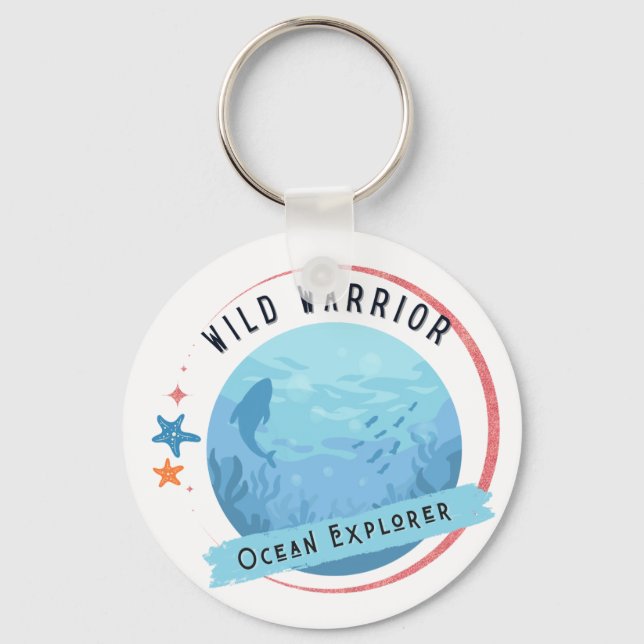 Wild Krieger Ozean Explorer Schlüsselanhänger (Vorderseite)