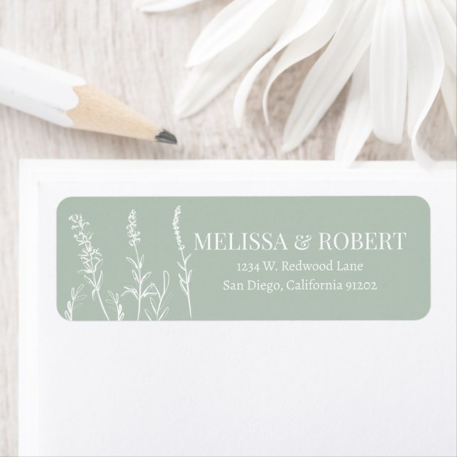 Wild Lavender Wedding Label (Insitu)
