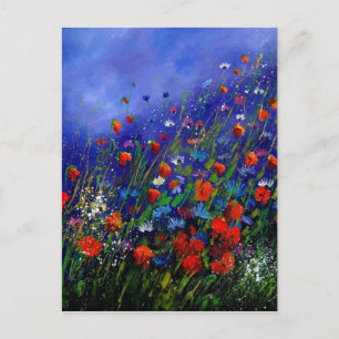 wild lebende Blume 787 Postkarte