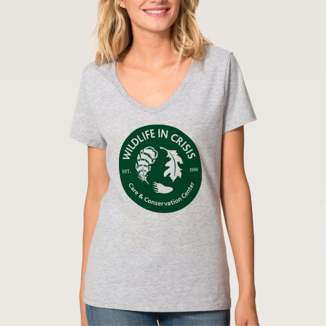 Wild lebende Tiere im Krisengrau-T - Shirt (Vorderseite)
