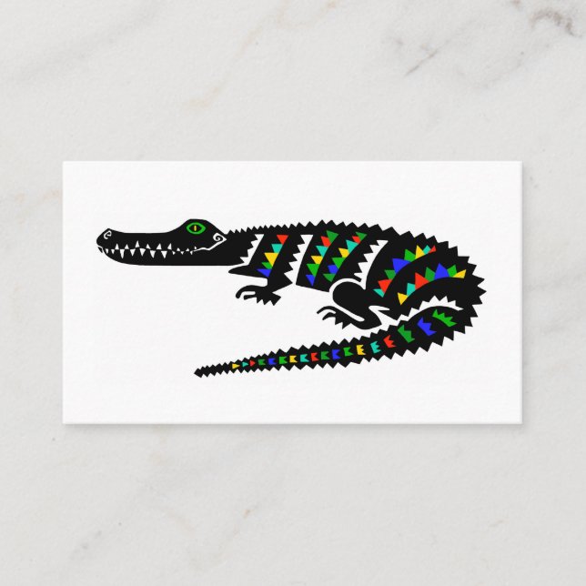wild lebende Tiere - KROKODILE - ALLIGATOR - Natur Visitenkarte (Vorderseite)