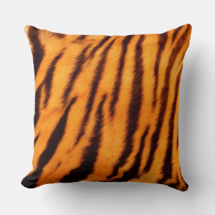 Wild & lebhaft Orange Tiger Streifen Kissen