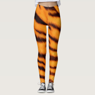 Wild & lebhaft Orange Tiger Streifen Leggings