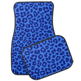 Wild Leopard Print-Blue Car Floor Mat Autofußmatte