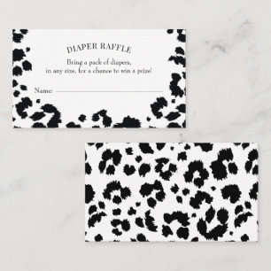 Wild Leopard Print Diaper Beilage Karte