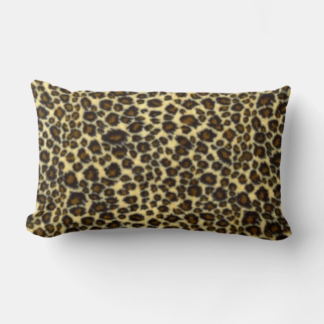 Wild Leopard Print Lendenkissen (Vorderseite)