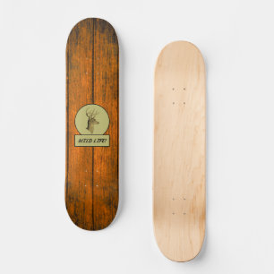 Wild Life! Buck Head Holzmaserung Skateboard