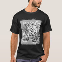 Wild Life Leopard Kopf Modernes Schwarzes Elegante