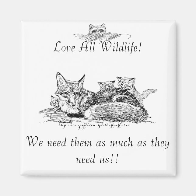 "Wild life Lover" Magnet (Vorne)