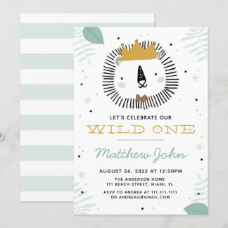 Wild Lion Geburtstagsparty Einladung