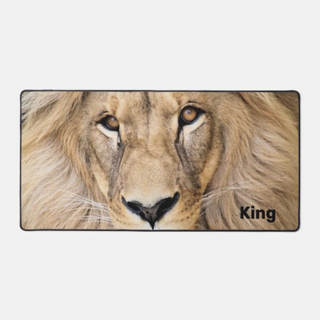 Wild Lion Personalisiert Schreibtischunterlage (Vorderseite)